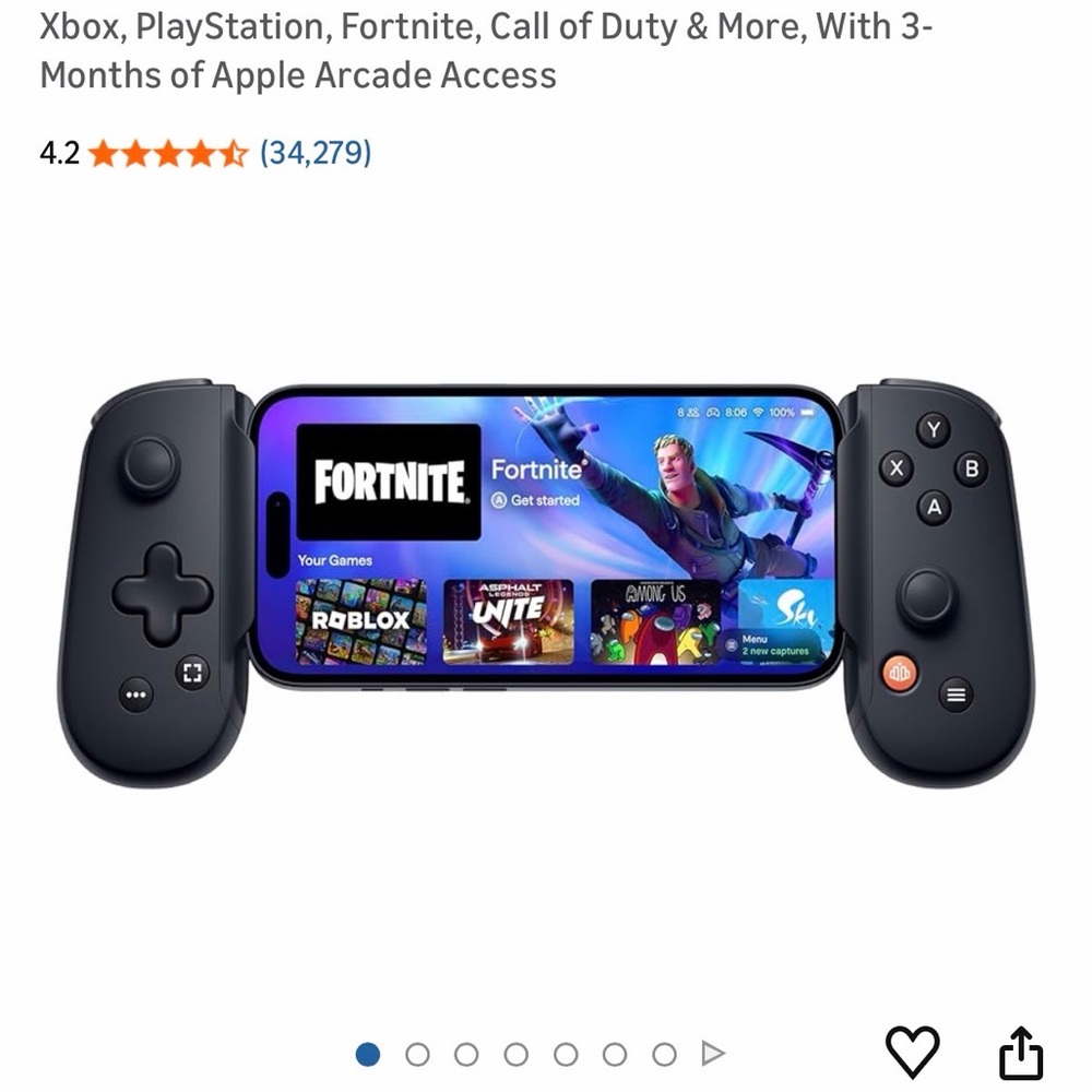 Backbone Controller Black Gaming Controller for Smartphones